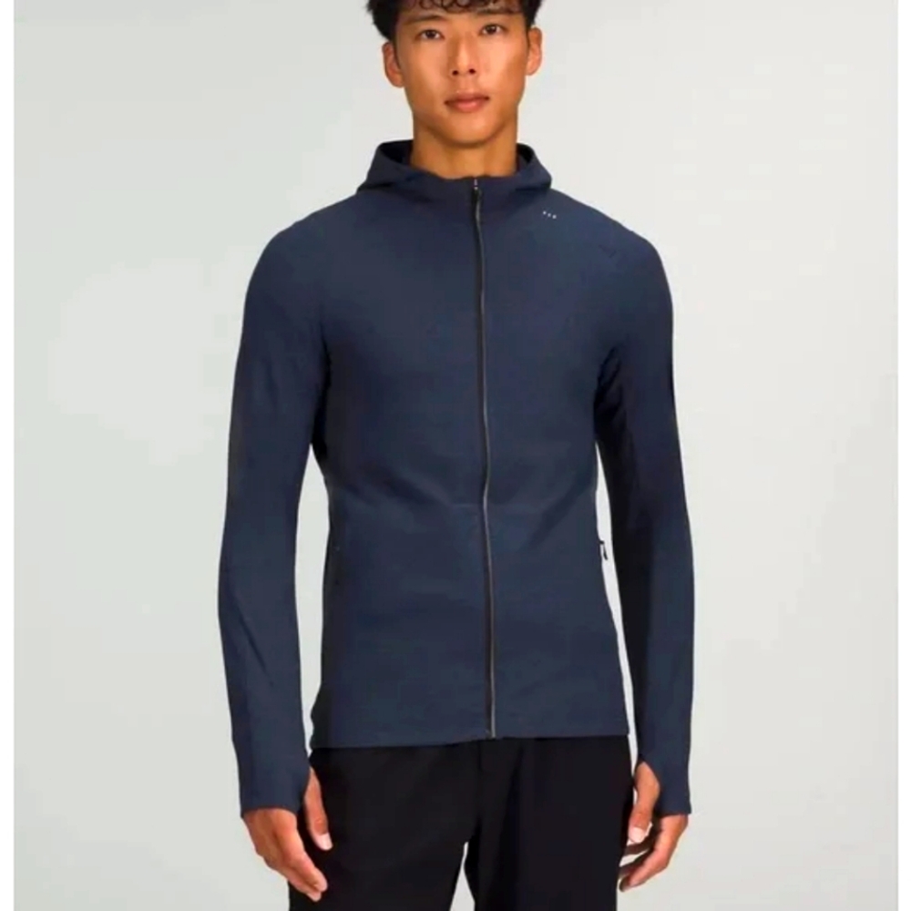 NWT Lululemon Surge Warm Full Zip Top Hoodie, size S, navy blue